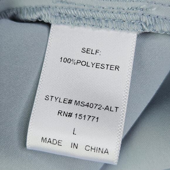 New Altar'd State Satin Wrap Mini Skirt Size Large Feminine Soft Blue Pastel - Picture 9 of 10